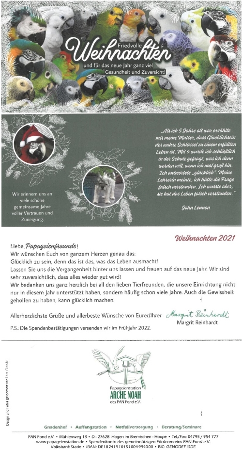 Weihnachtsbrief 2021